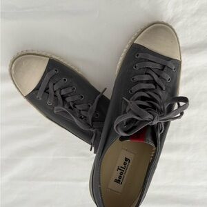 John Varvatos Charcoal and Cream Sneakers